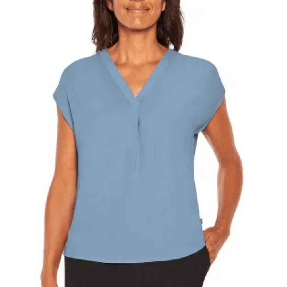 Banana Republic  Blue V-Neck Blouse